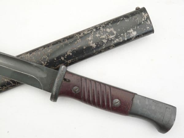 Mauser K98 bayonet and scabbard, unmarked except maker WKC, export model **ON HOLD**