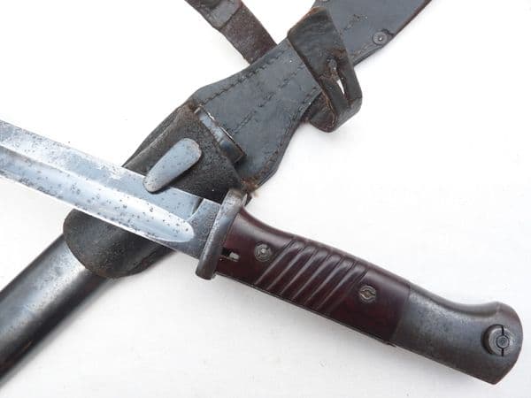 Mauser K98 bayonet, scabbard and frog, fully matched 41cqh/9501d ** SOLD**