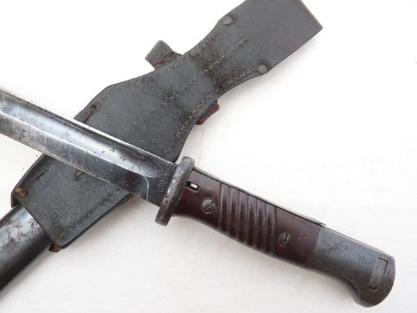 Mauser K98 bayonet, scabbard and frog, fully matched 41cqh/9501d ** SOLD**