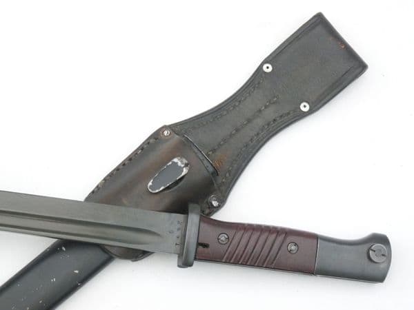 Mauser K98 bayonet, scabbard and frog, fully matching, Weyersberg 44crs/2491