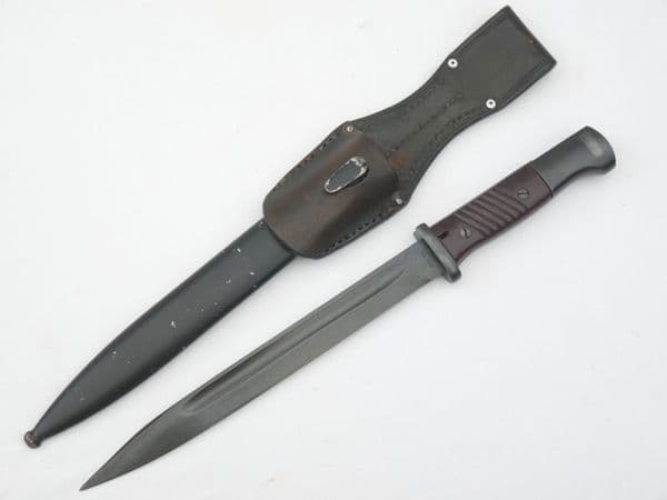 Mauser K98 bayonet, scabbard and frog, fully matching, Weyersberg 44crs/2491