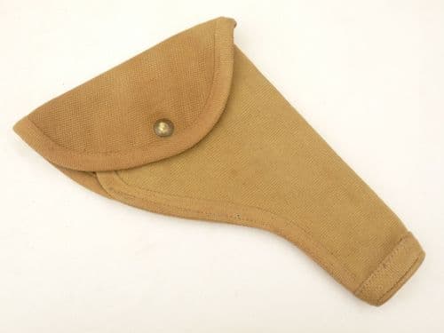 Pattern 1937 -type genuine khaki webbing holster for Canadian issue, 1943 dated