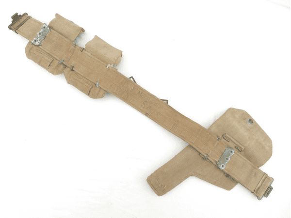 Pattern 1937 webbing holster and belt set, khaki, war dated