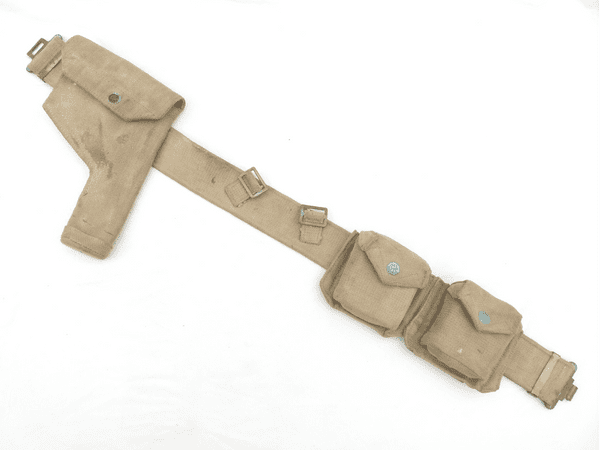 Pattern 1937 webbing holster and belt set, khaki, war dated