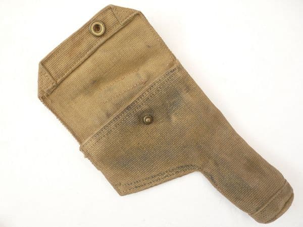 Pattern 1937 webbing holster in khaki, 1941 dated