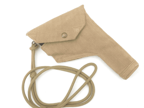 Pattern 1937 webbing holster in khaki, 1943 dated /1