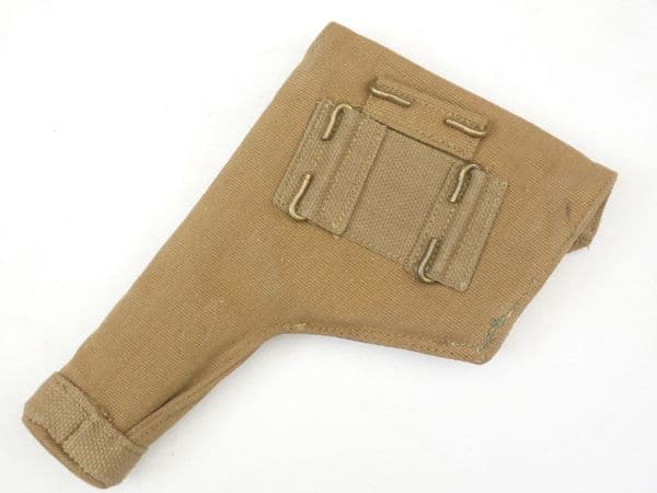 Pattern 1937 webbing holster, 'large frame' for Webley mkVI, khaki,  1942 dated