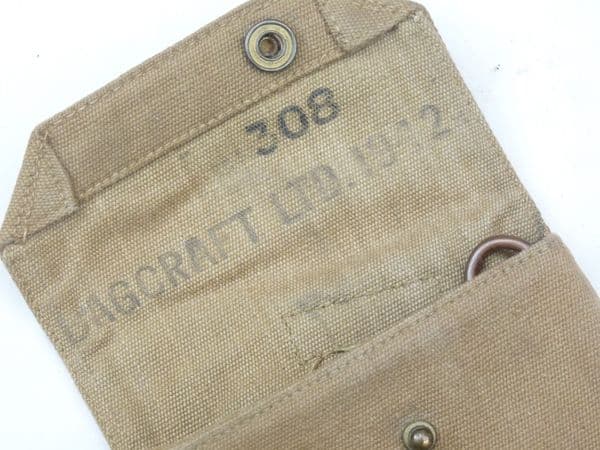 Pattern 1937 webbing holster, 'large frame' for Webley mkVI, khaki,  1942 dated