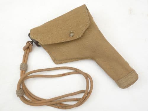 Pattern 1937 webbing holster, 'large frame' for Webley mkVI, khaki,  1942 dated