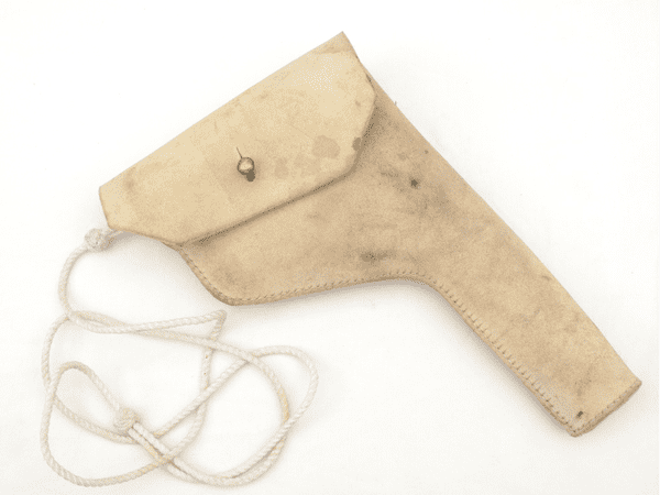 Pattern 1937 white pig-skin parade holster for service revolver