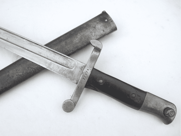 Portuguese Kropatchek M1886 bayonet and scabbard