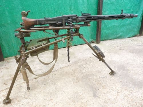Post-War German Feldlafette tripod  and optics for MG3/MG53 machine-gun