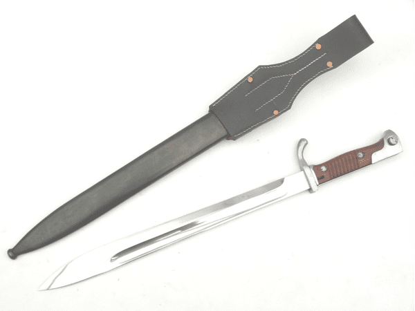 Reproduction German S1898/05 'Butcher' bayonet, scabbard and frog **SOLD**