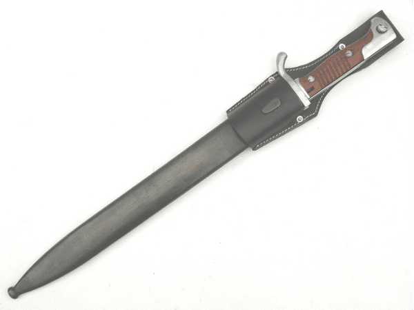 Reproduction German S1898/05 'Butcher' bayonet, scabbard and frog **SOLD**