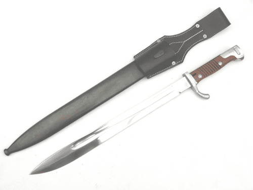 Reproduction German S1898/05 'Butcher' bayonet, scabbard and frog **SOLD**