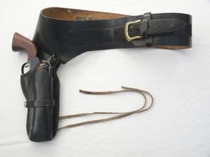 Reproduction leather 'Wild West' cowboy's belt and holster