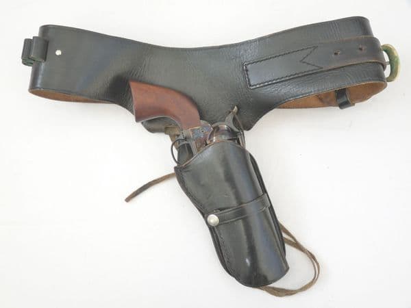 Reproduction leather 'Wild West' cowboy's belt and holster **SOLD**