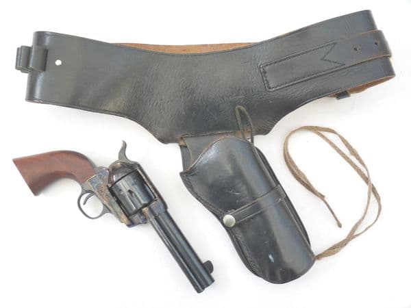 Reproduction leather 'Wild West' cowboy's belt and holster **SOLD**