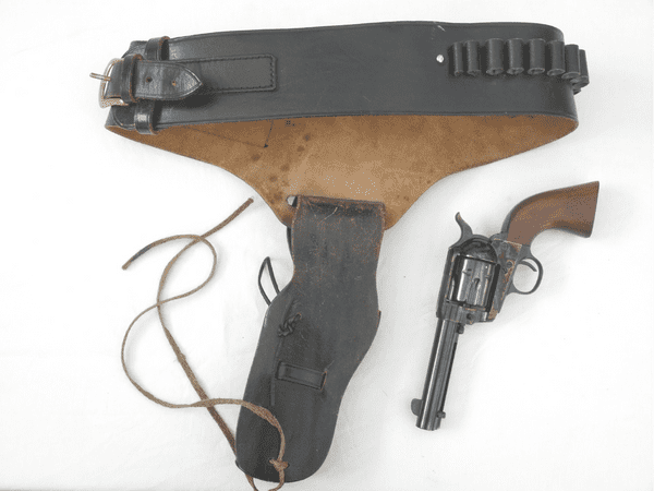 Reproduction leather 'Wild West' cowboy's belt and holster **SOLD**