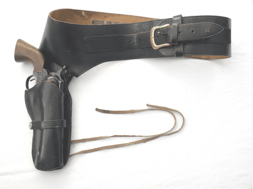 Reproduction leather 'Wild West' cowboy's belt and holster **SOLD**