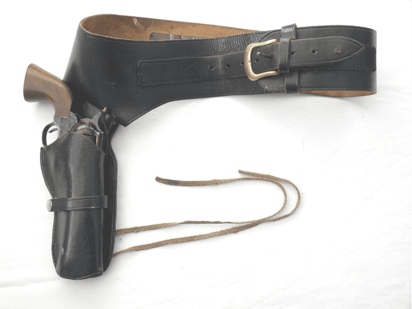 Reproduction leather 'Wild West' cowboy's belt and holster **SOLD**