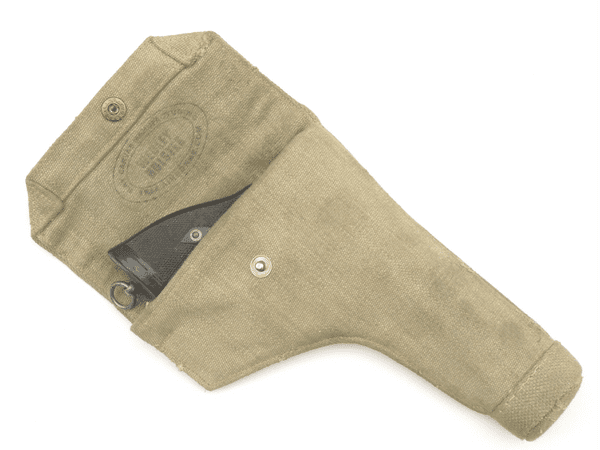 Reproduction Patt' 1937 webbing holster for service revolver, khaki