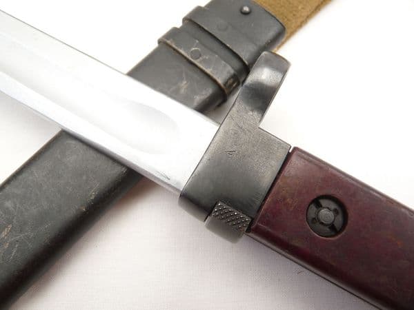 Russian AK47 bayonet, scabbard and belt-hanger, Izhevsk marked **SOLD**