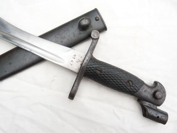 Spanish M1941 'Bolo' bayonet and scabbard c/w Ricchieri Adapter