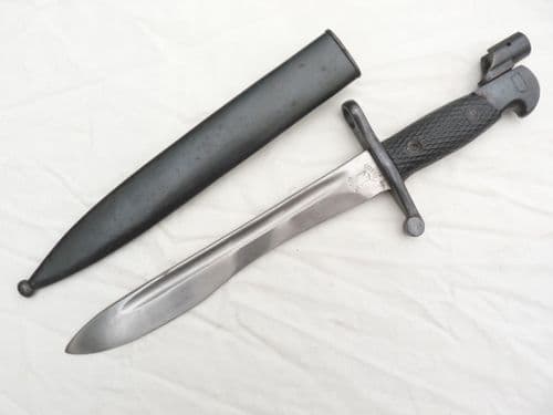Spanish M1941 'Bolo' bayonet and scabbard c/w Ricchieri Adapter