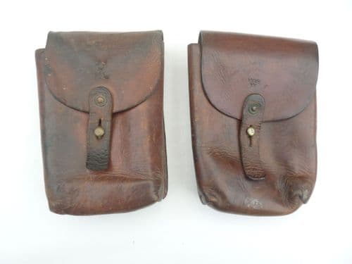 Swedish leather ammunition pouches