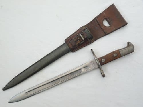 Swiss Schmidt-Rubin M1899 bayonet, scabbard and frog **SOLD**