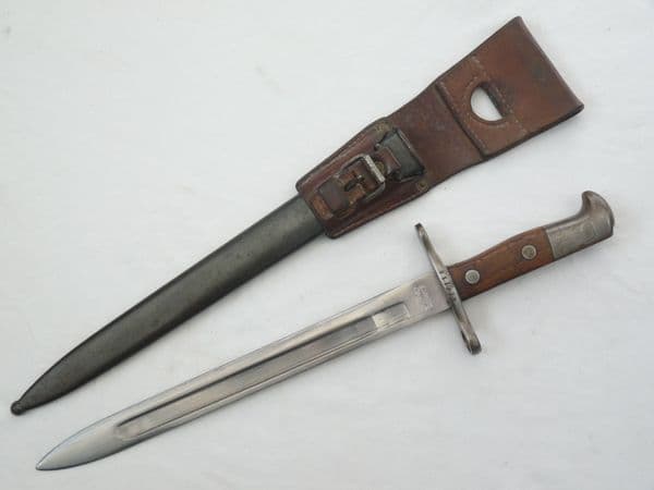 Swiss Schmidt-Rubin M1899 bayonet, scabbard and frog **SOLD**