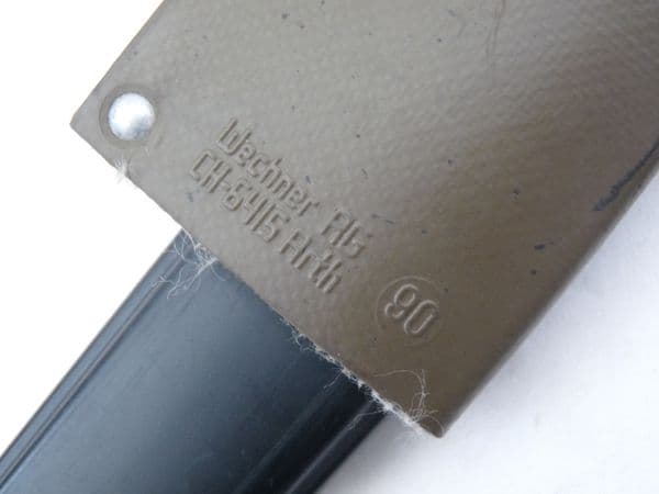Swiss SIG Stgw 1957 pattern bayonet and scabbard, with M90 vinyl frog /1