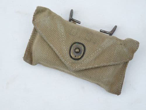 US WW2 first-aid pouch with unopened Carlisle dressing. **SOLD**