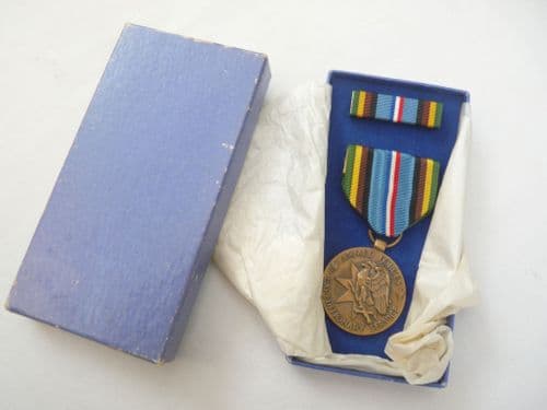 USA Armed Forces Expeditionary Medal in original box of issue, 1966 dated