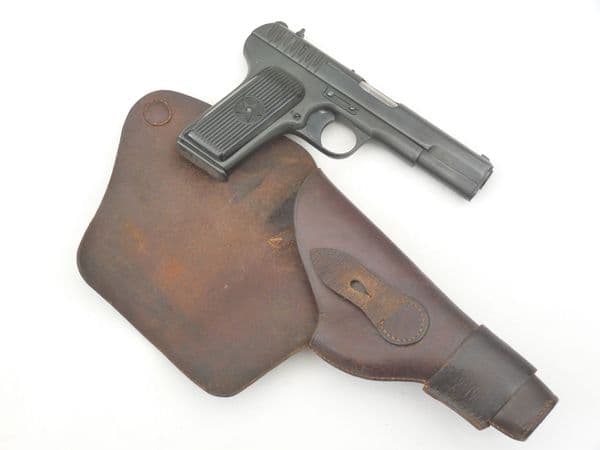 Wartime leather holster, for Colt M1910 pistol or similar