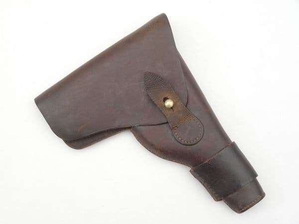 Wartime leather holster, for Colt M1910 pistol or similar