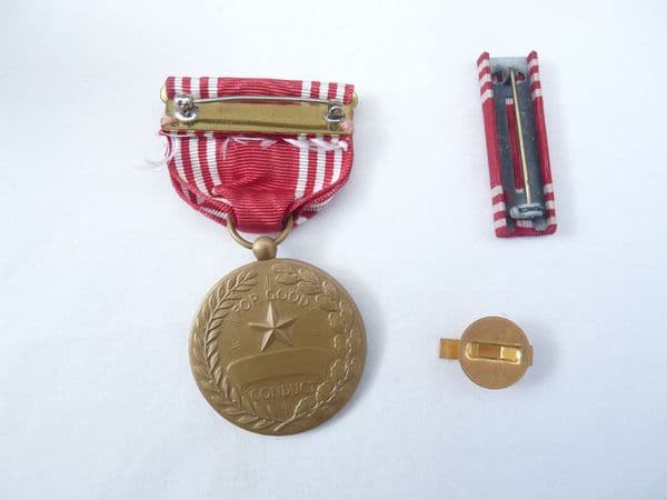 WW2 US Army Good Conduct Medal set in box of issue, WW2 issue