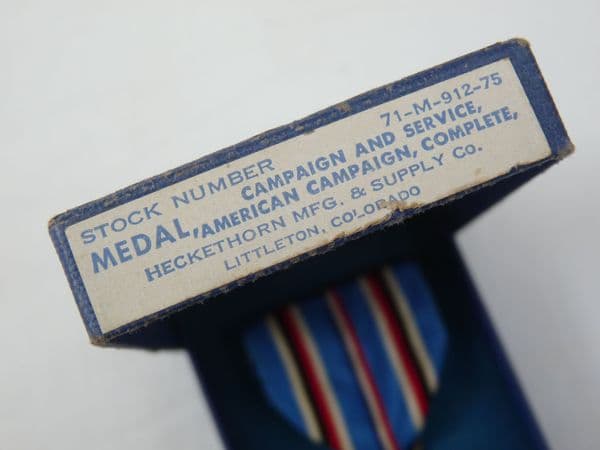 WW2 USA American Campaign Medal boxed set, WW2 first issue