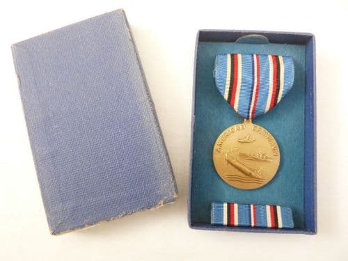 WW2 USA American Campaign Medal boxed set, WW2 first issue
