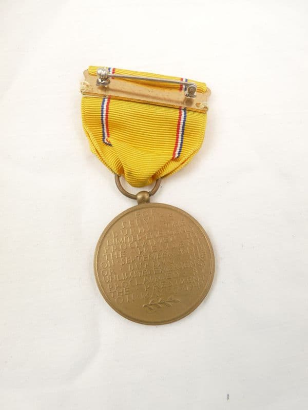 WW2 USA American Defense Medal boxed set, 1945 dated