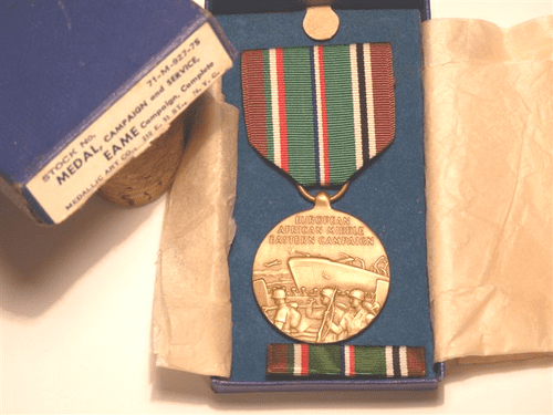 WW2 USA Europe-Africa-Middle East Campaign Medal boxed set