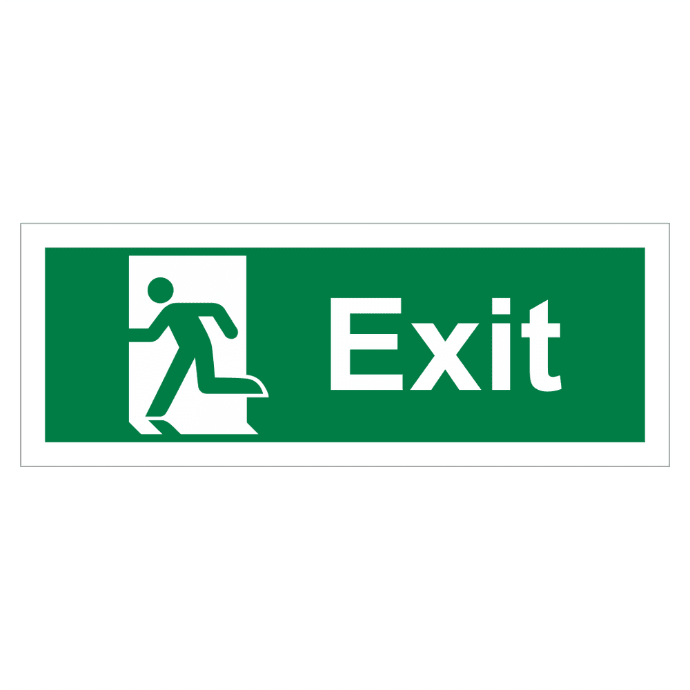 Exit Running Man Left Sign