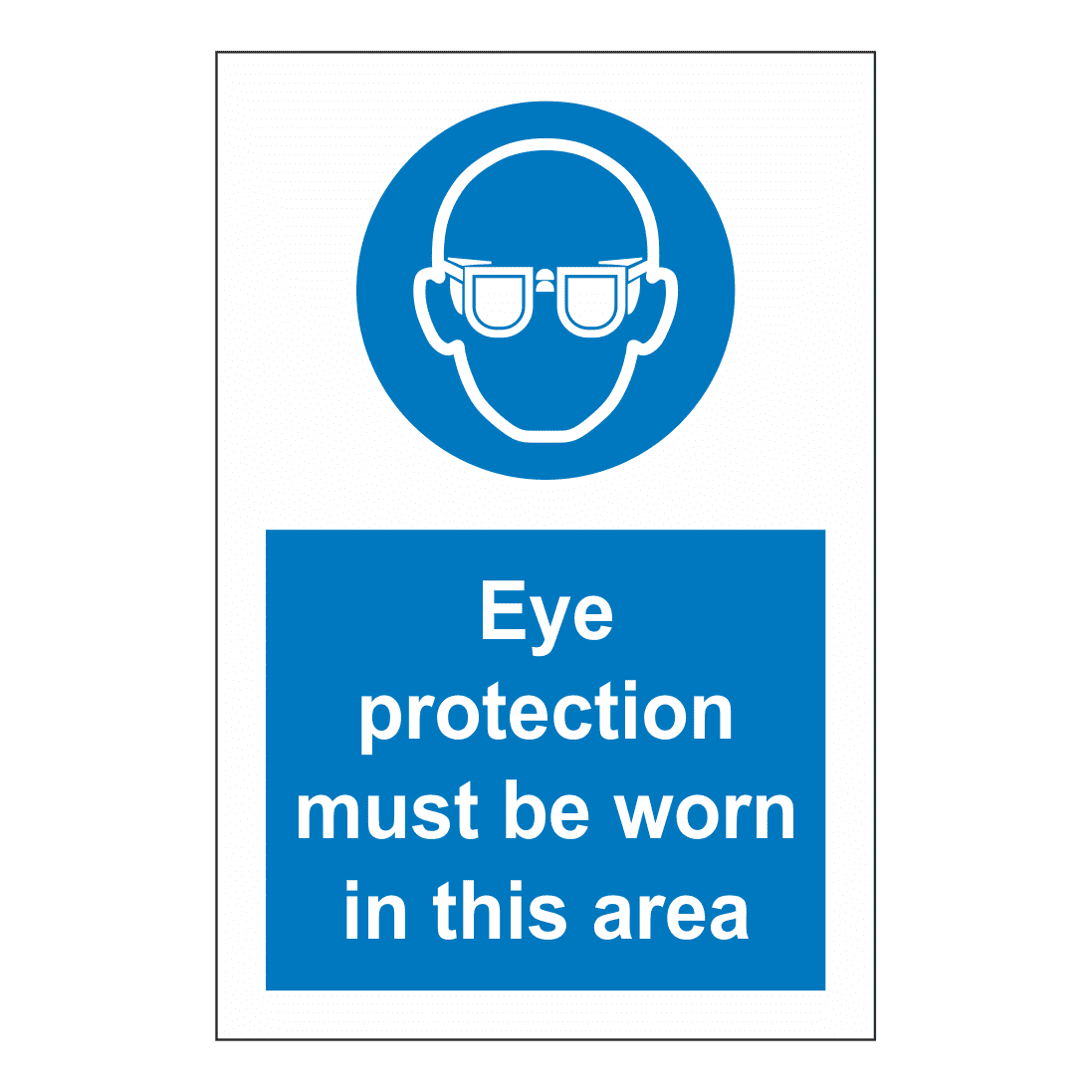 Mirror Protection Sign Eye Protection Sign