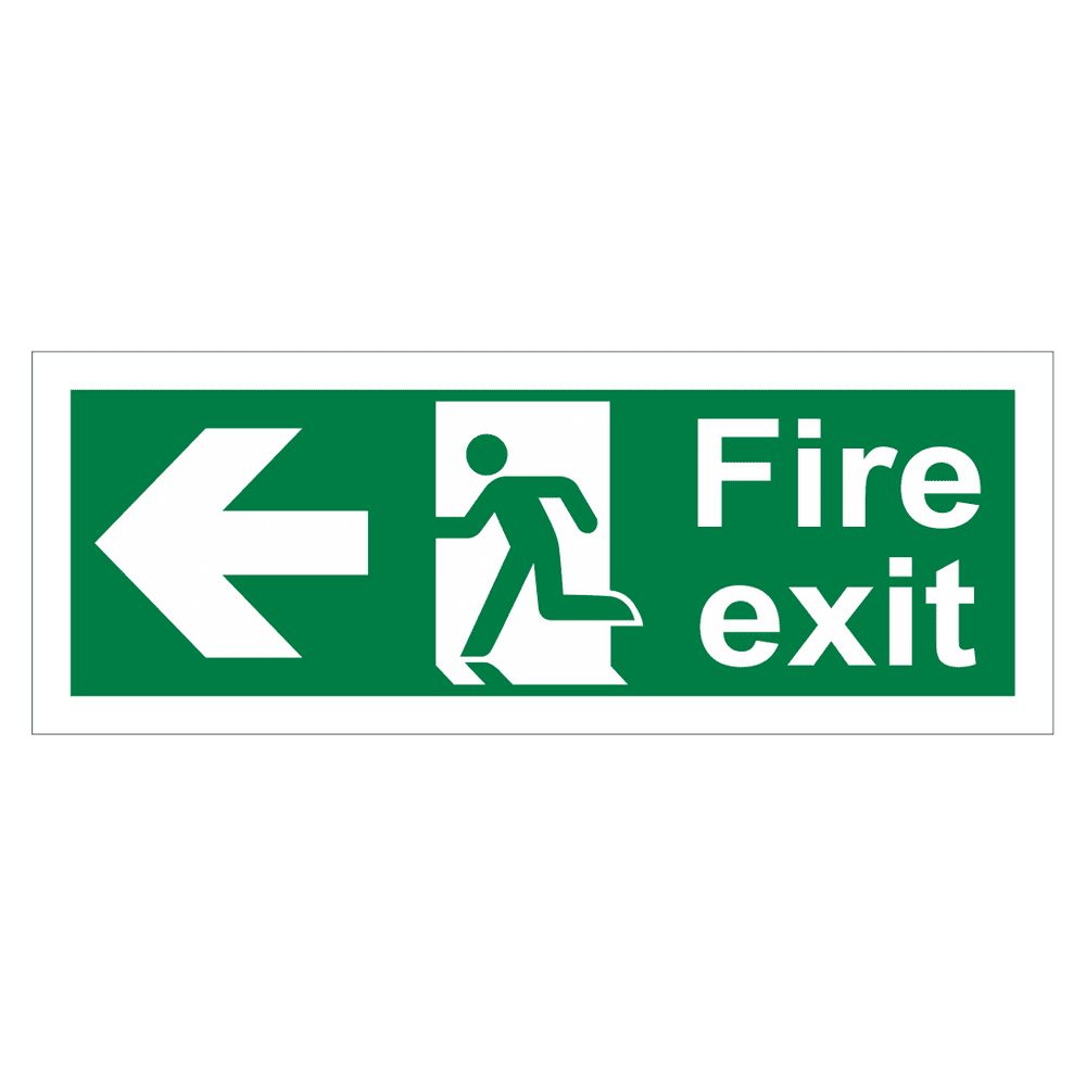 Fire Exit Arrow Left Sign