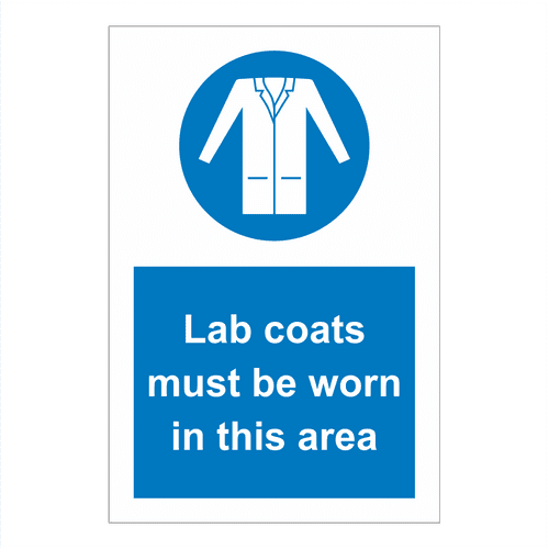 Lab Coats Must Be Worn In This Area Sign | Safety Clothing (PPE) Signs | Bath Signs Digital