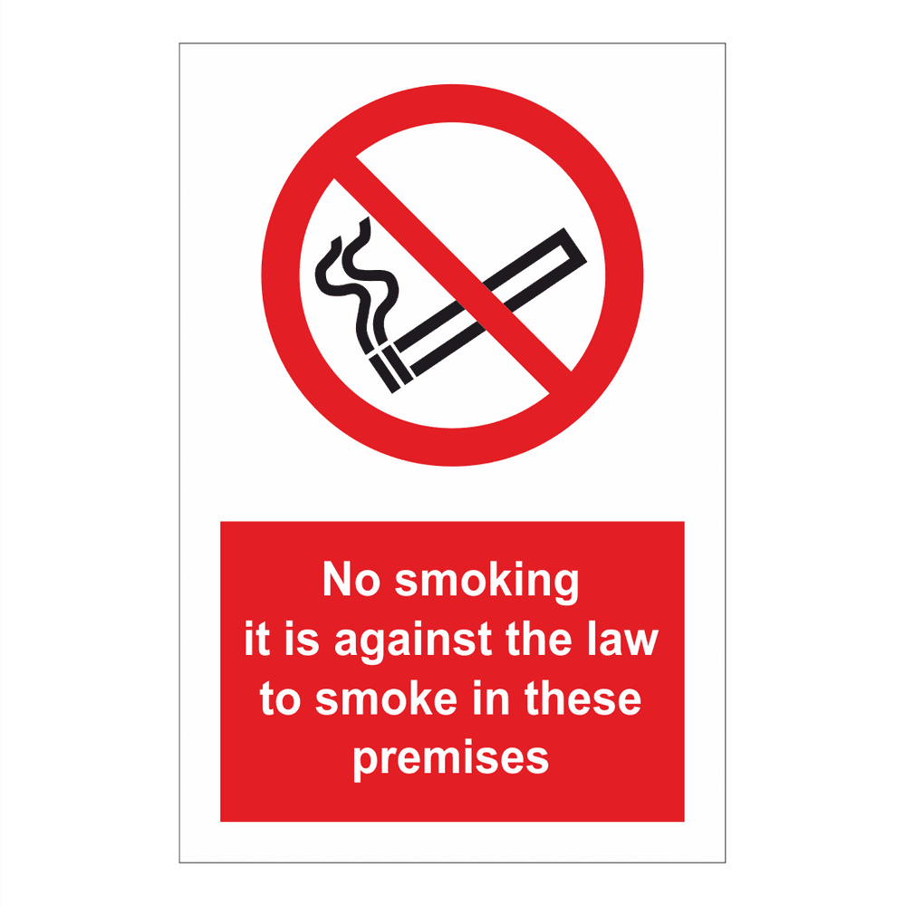 No Smoking In These Premises Sign