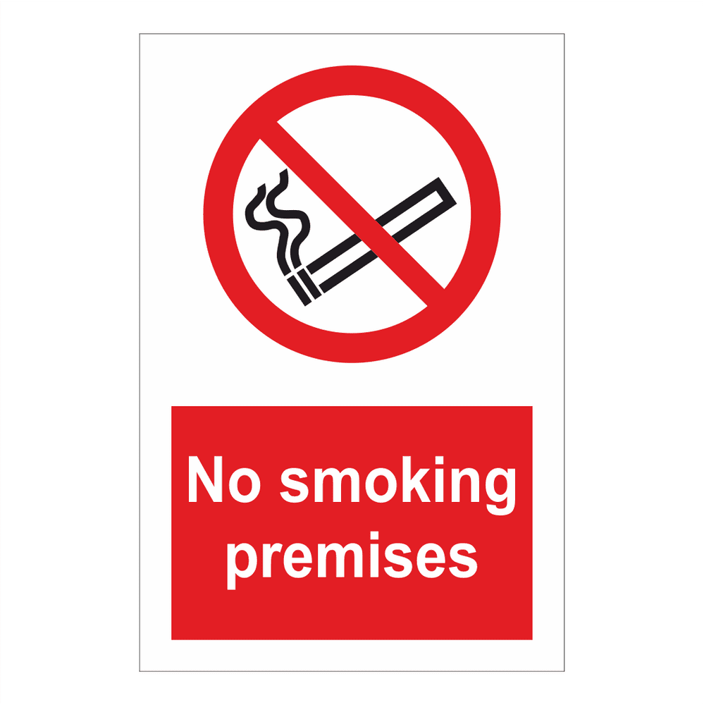 No Smoking Premises Sign