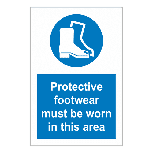 Protective Footwear Must Be Worn In This Area Sign | Safety Clothing (PPE) Signs | Bath Signs Digital
