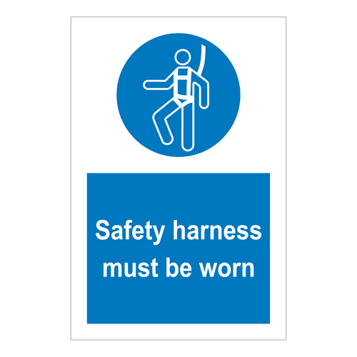 Safety Harness Must Be Worn Sign | Safety Clothing (PPE) Signs | Bath Signs Digital